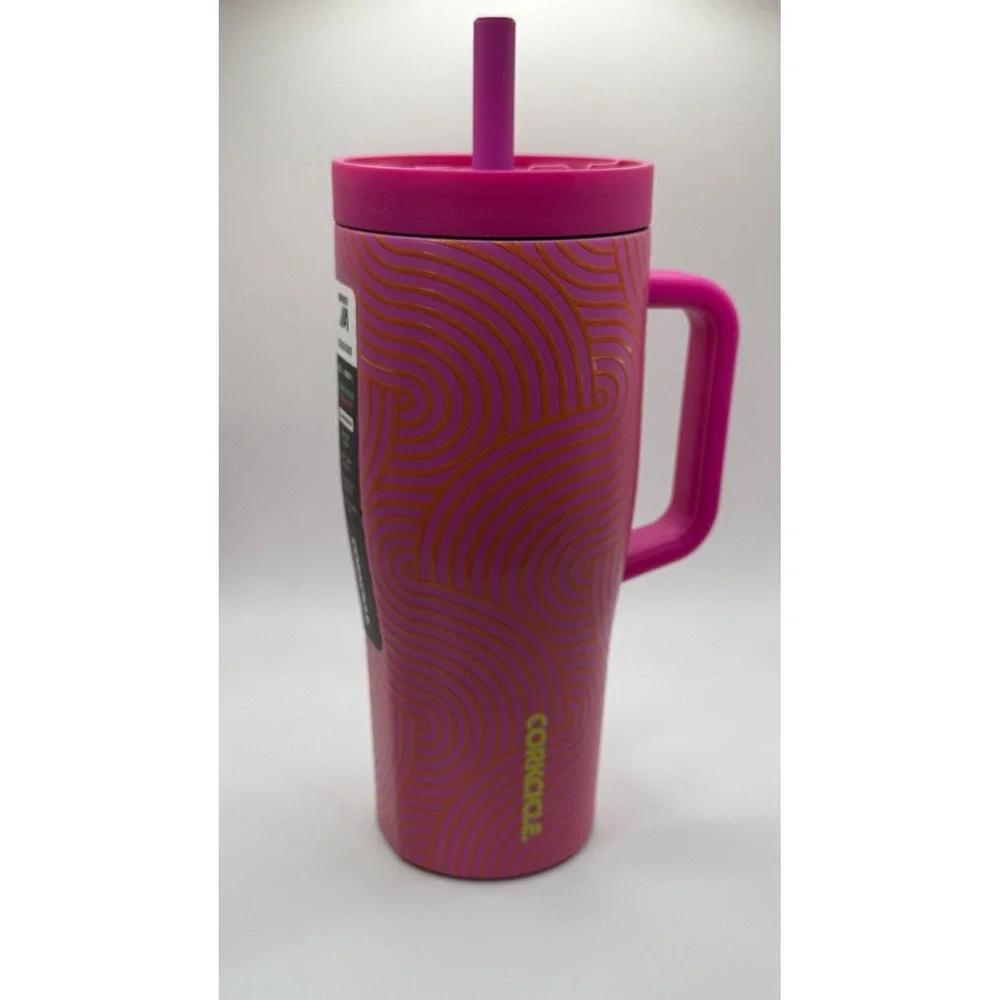 NEW! Corkcicle Series A Cruiser 22oz Insulated Travel Tumbler Cup Pink Swirl